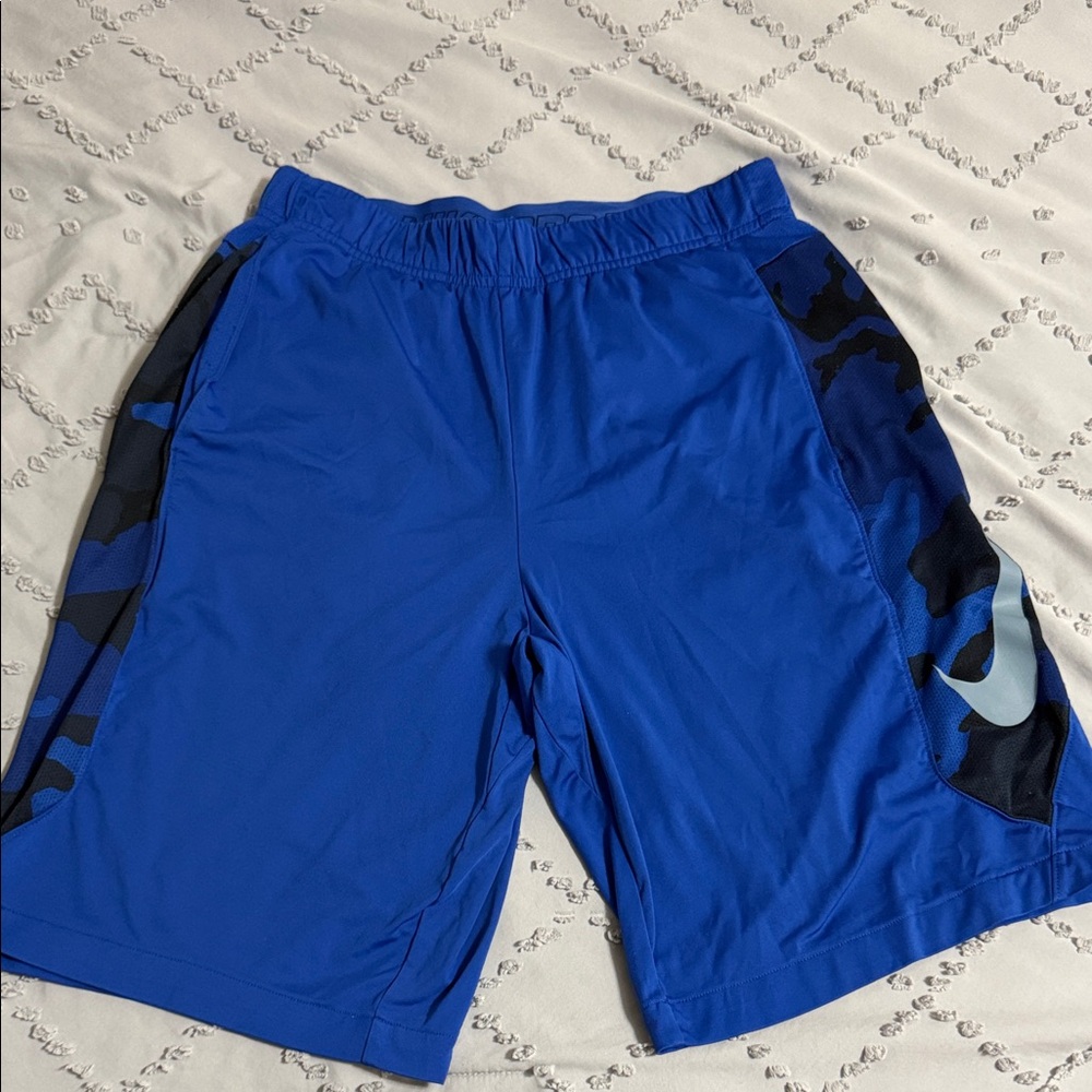 Nike Blue and Black Athletic Shorts